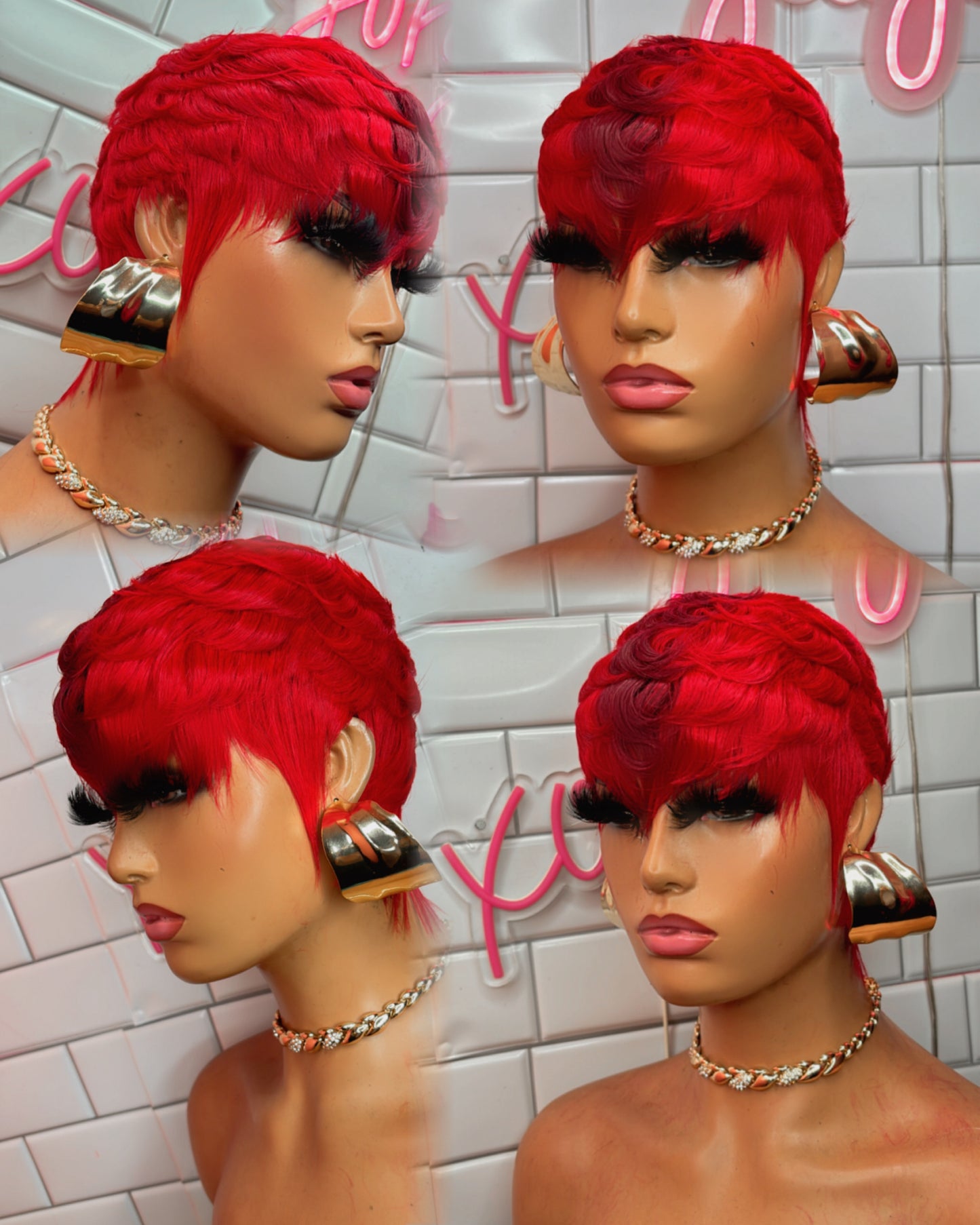 Red n burgundy pixie