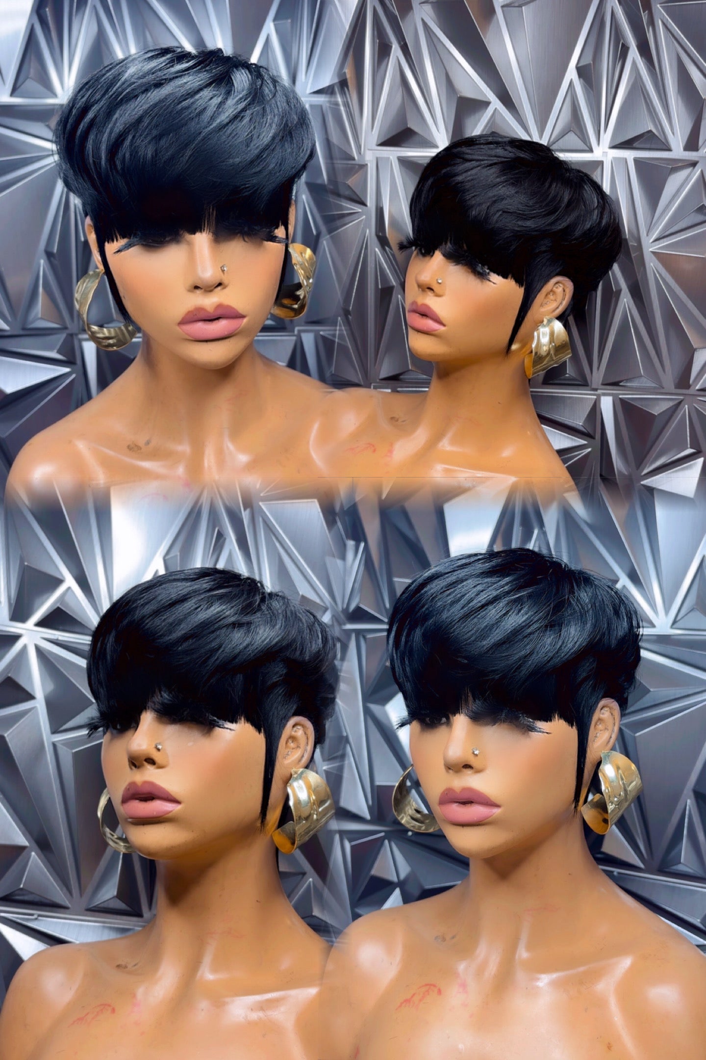 Pixie bowl cut wig