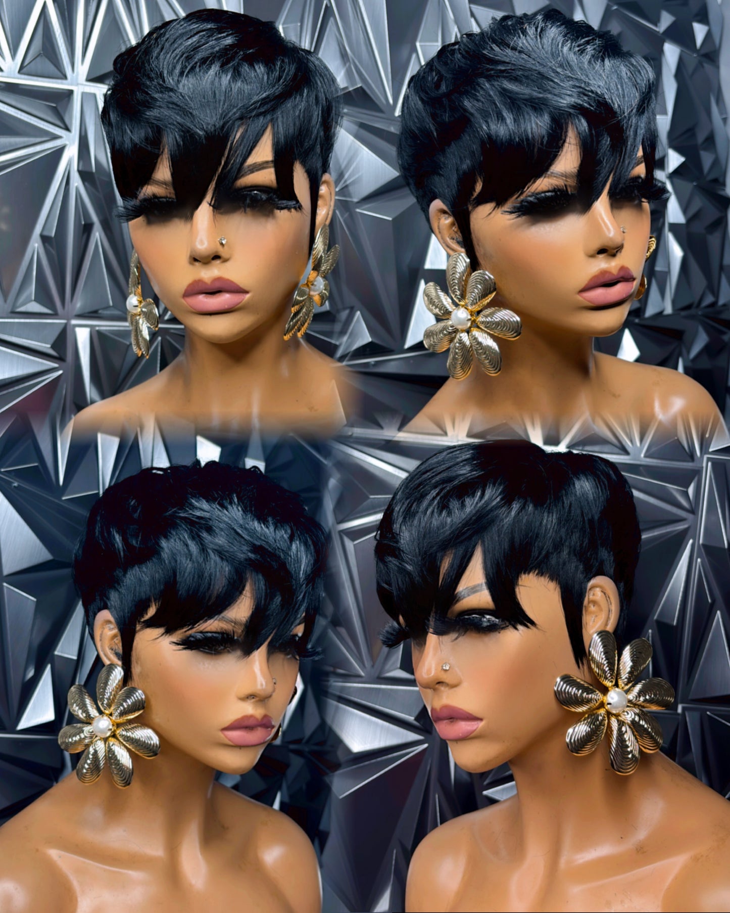 Feathered pixie cut