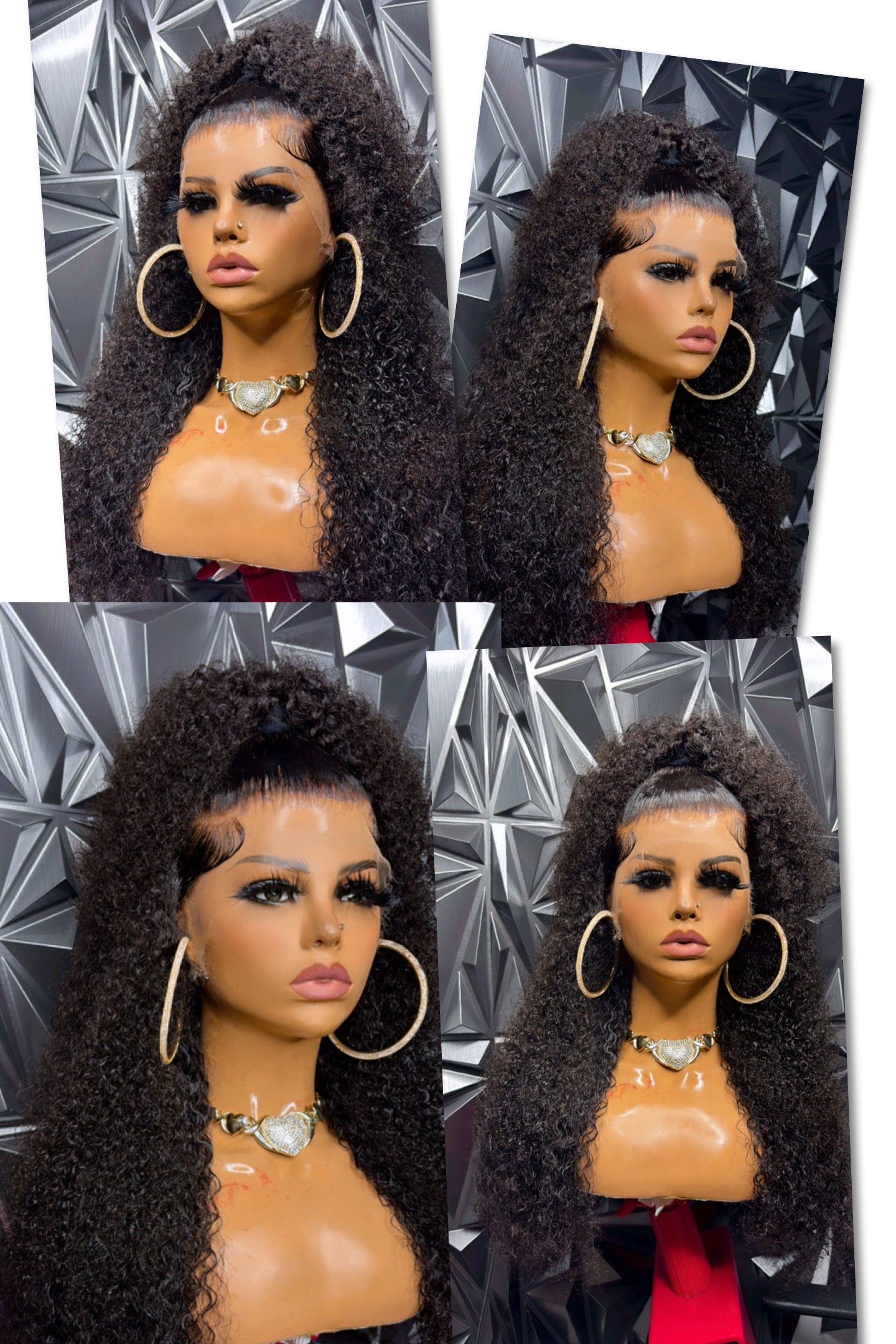Burmese curly lace front wig 24 inch