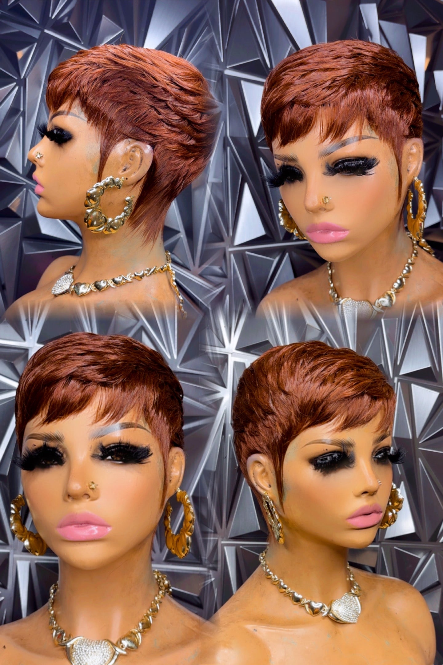 Ginger pixie cut wig