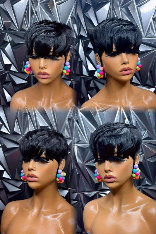 Bowl cut pixie wig