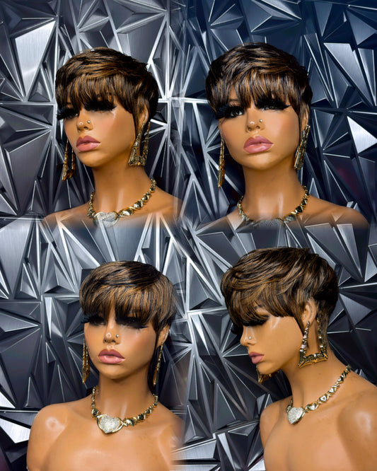 Highlight pixie wig