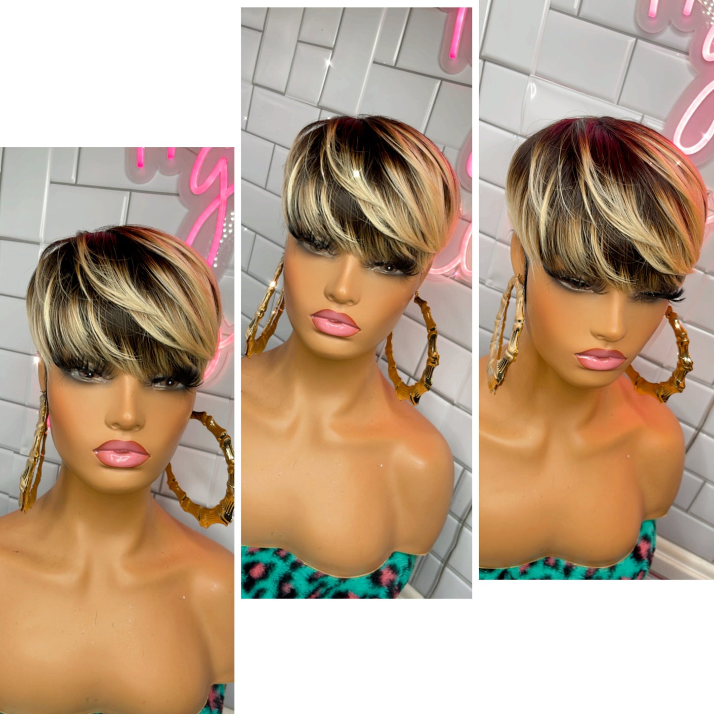 Ombré 613 bowl cut wig