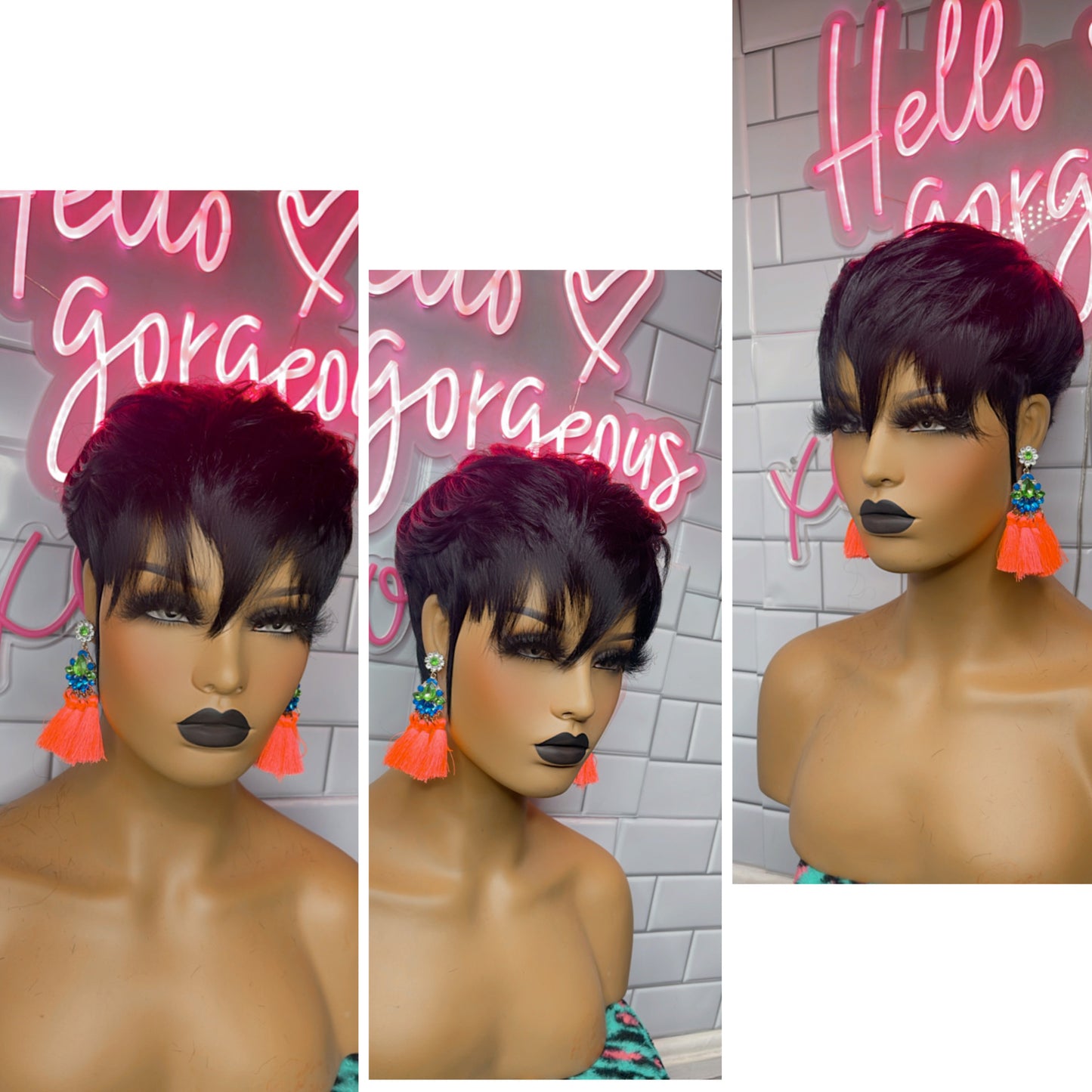 Choppy pixie cut wig