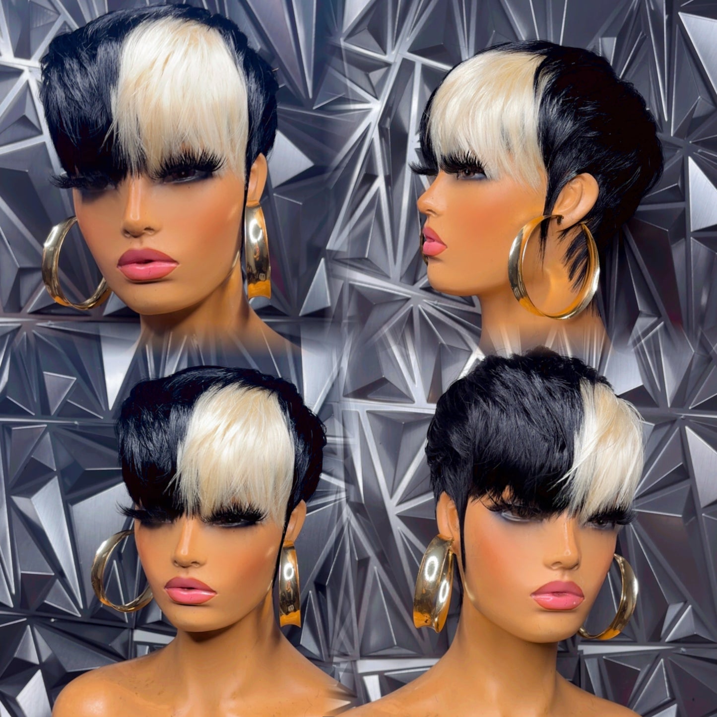 Half color pixie cut